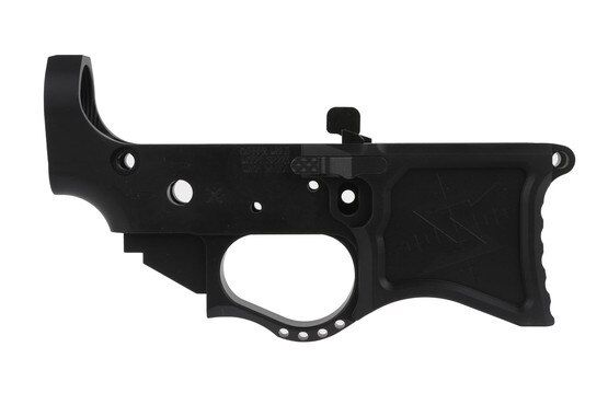 The Seekins SP223 stripped billet AR15 lower receiver features an ambidextrous bolt release